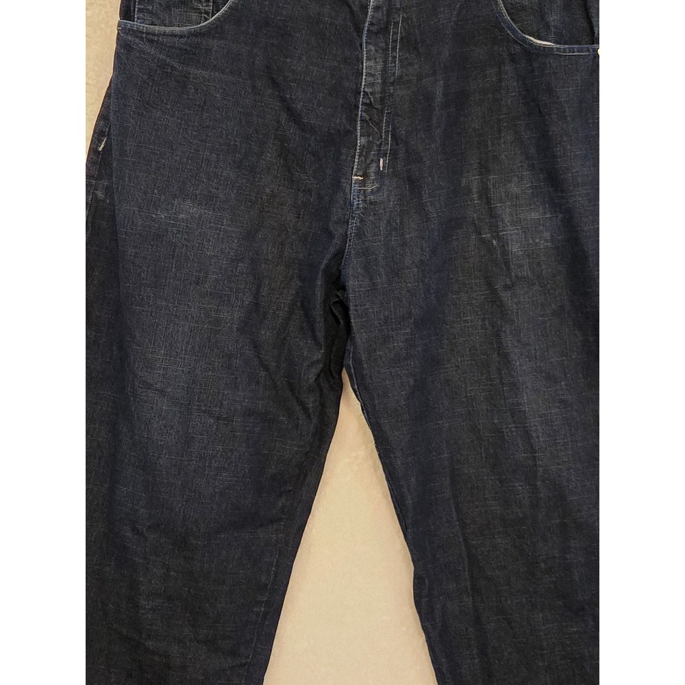 Evolution 1972 Extra Baggy Jeans Mens‎ 38x29 Dark Wash Wide Leg Denim Streetwear - Picture 2 of 10